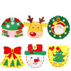 Christmas Bag Kids DIY Craft Kit For Candy Bag Holiday Party Performance Props