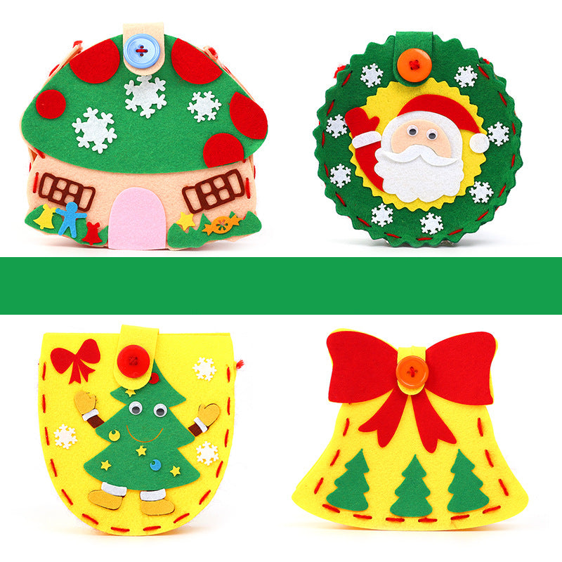 Christmas Bag Kids DIY Craft Kit For Candy Bag Holiday Party Performance Props