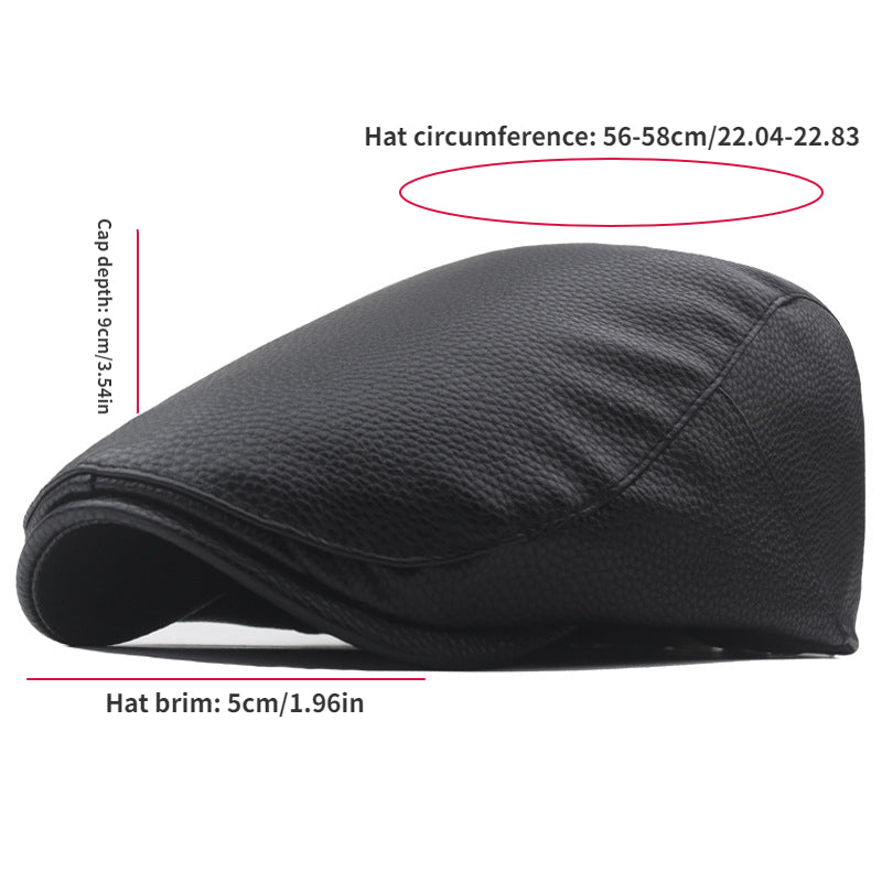 Men's Warm Windproof Forward Hat For Middle Aged And Elderly