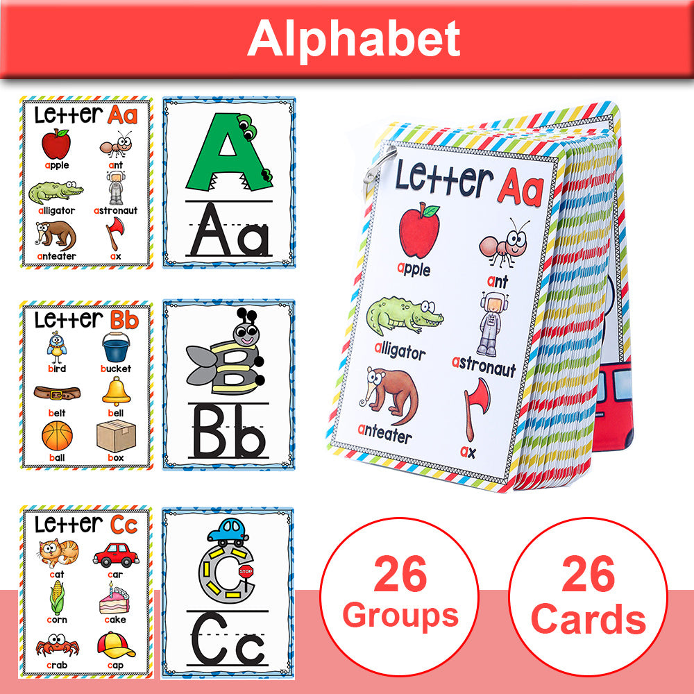 English Alphabet Phonics Pocket Cards FlashCards Educational Gift