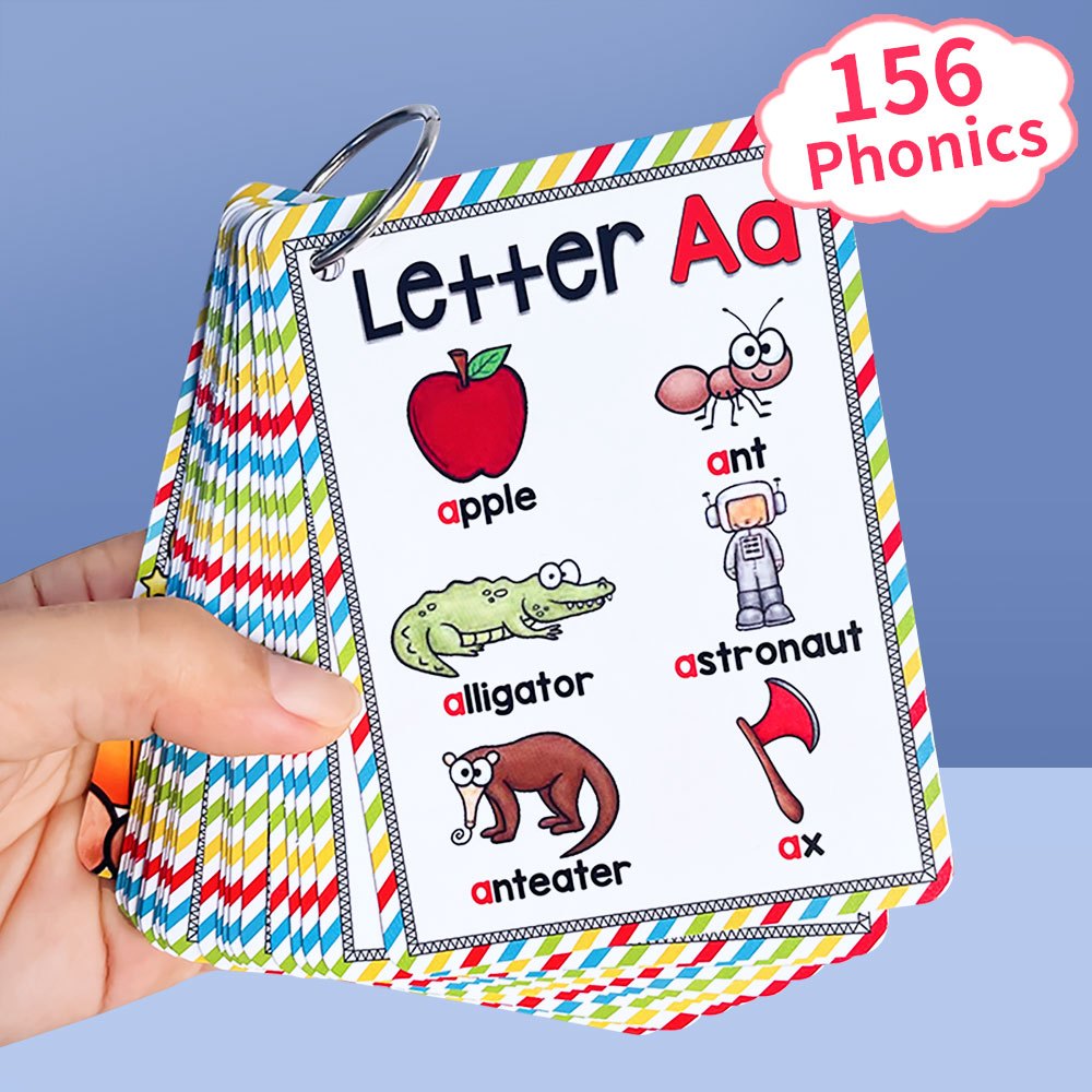 English Alphabet Phonics Pocket Cards FlashCards Educational Gift