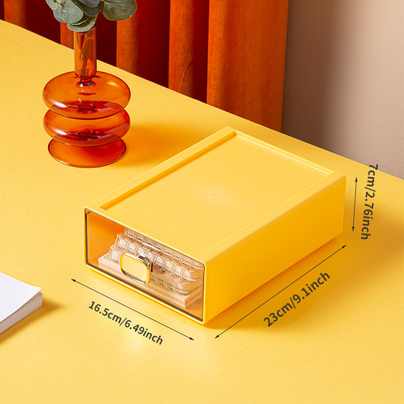 6pcs Drawer Desktop Storage Box Cosmetics Shelving Office Work Desk Dormitory