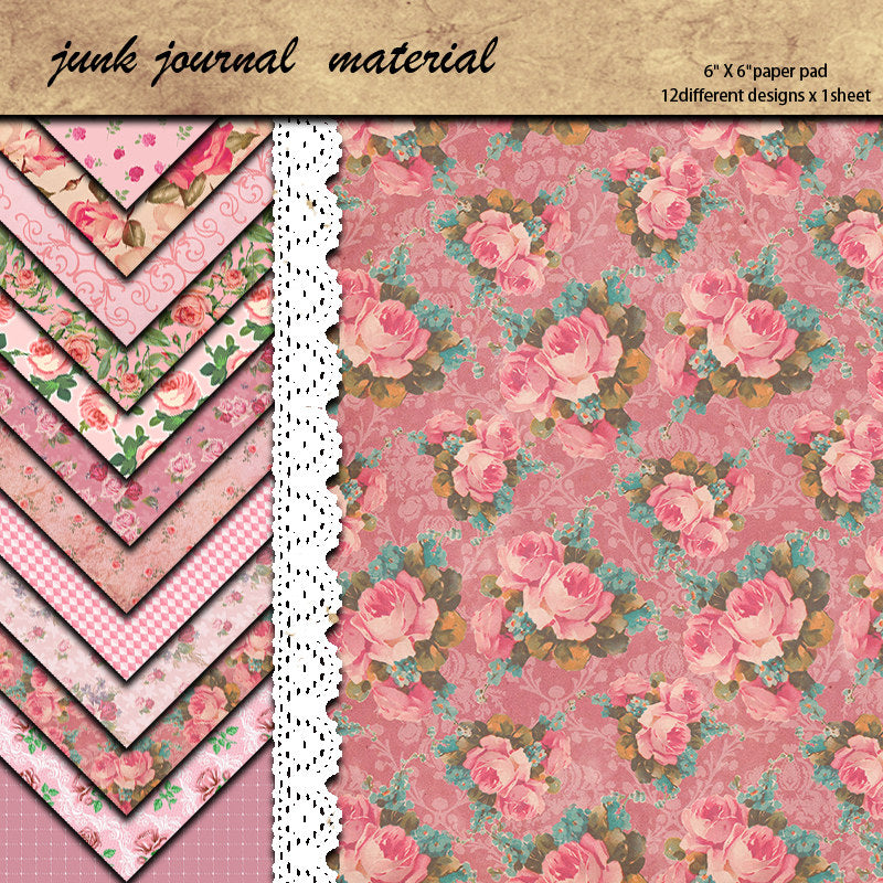 12pcs Large Retro Journal Decoration DIY Tools for Arts Crafts