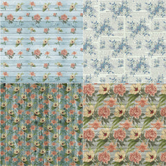 12 Sheets Large Retro Journal Decoration Paper Student Stationery Arts Crafts