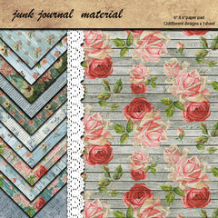 12 Sheets Large Retro Journal Decoration Paper Student Stationery Arts Crafts