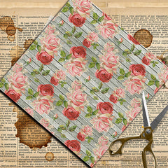 12 Sheets Large Retro Journal Decoration Paper Student Stationery Arts Crafts