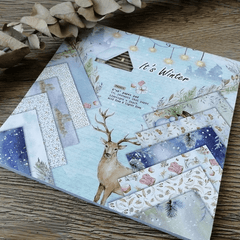 24sheets Winter Snowman Patterned Paper Scrapbook Paper Pack Craft Paper