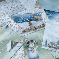 24sheets Winter Snowman Patterned Paper Scrapbook Paper Pack Craft Paper