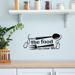Enjoy The Food Wall Sticker Self-adhesive PVC Removable Home Decoration