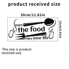 Enjoy The Food Wall Sticker Self-adhesive PVC Removable Home Decoration