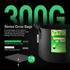 Heavy Duty 300G Non-woven Plant Fabric Planter 1pc
