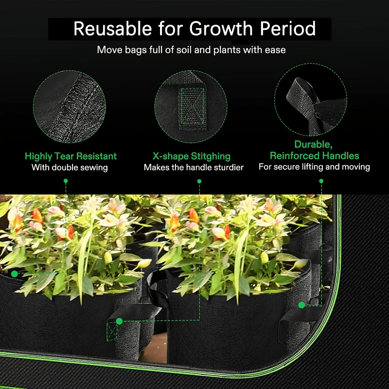 Heavy Duty 300G Non-woven Plant Fabric Planter 1pc