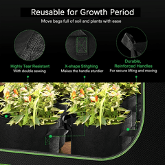 Heavy Duty 300G Non-woven Plant Fabric Planter 1pc