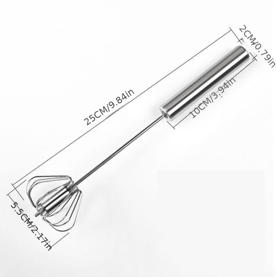 Stainless Steel Hand Push Whisk Egg Beater