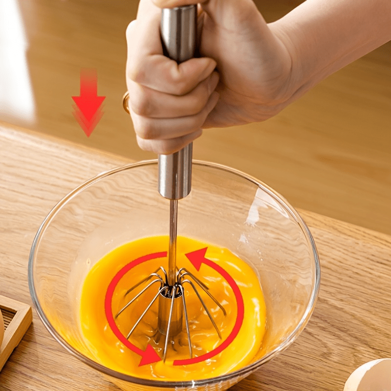 Stainless Steel Hand Push Whisk Egg Beater