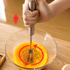 Stainless Steel Hand Push Whisk Egg Beater