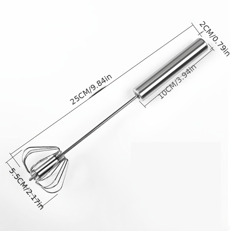 Stainless Steel Hand Push Whisk Egg Beater
