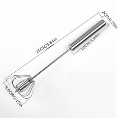 Stainless Steel Hand Push Whisk Egg Beater