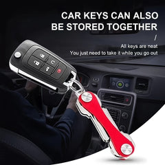 Mini Car Keychain Compact Key Holder Clip Metal