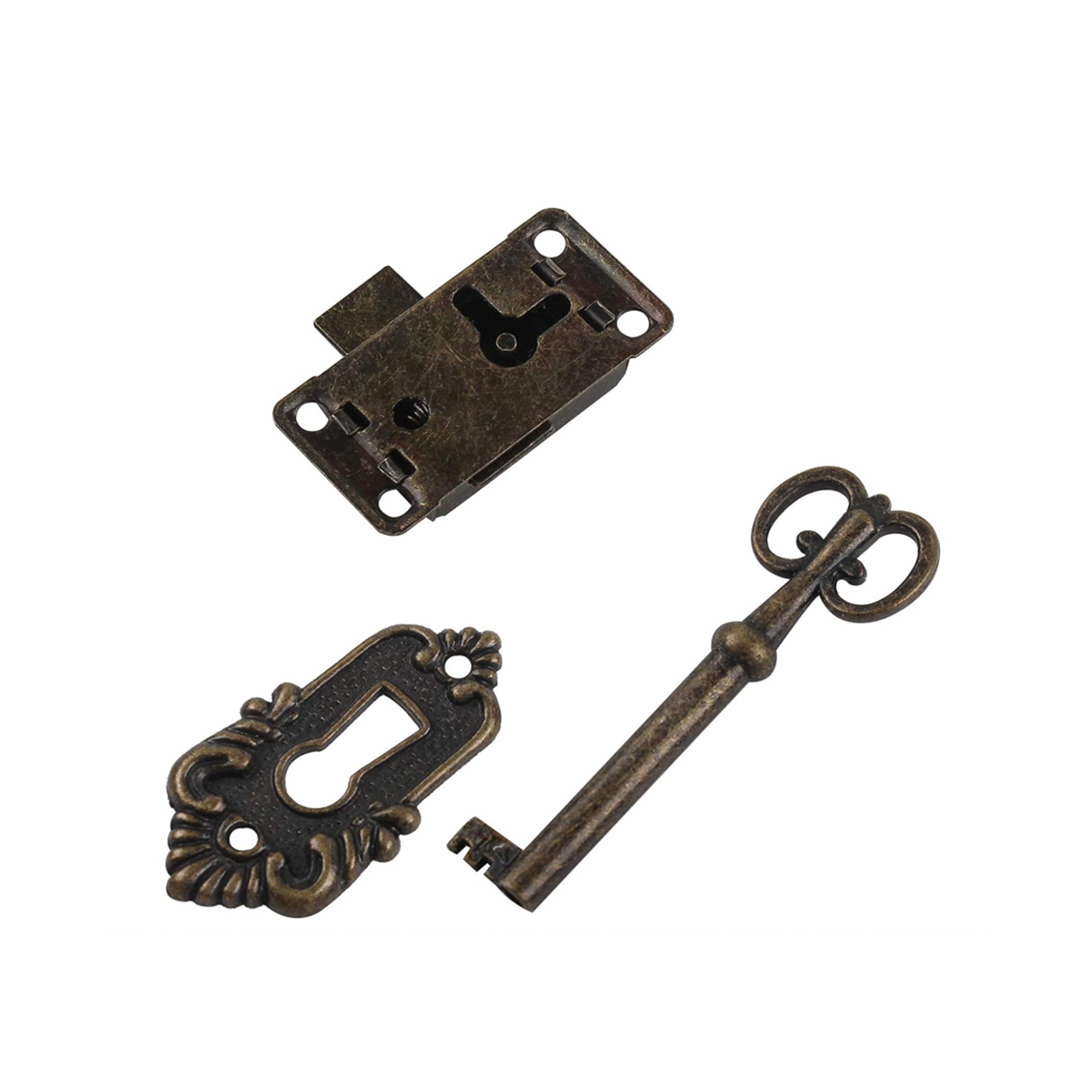 Antique Brass Cabinet Locks for Classic Furniture