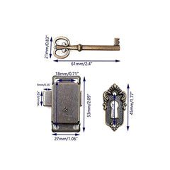 Antique Brass Cabinet Locks for Classic Furniture