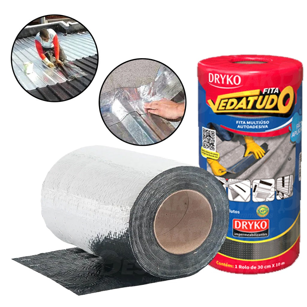 Waterproof Asphalt Sealed Tape 10m Self Adhesive Aluminum Tape