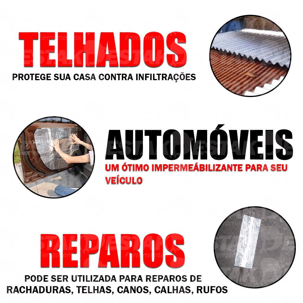 Waterproof Asphalt Sealed Tape 10m Self Adhesive Aluminum Tape