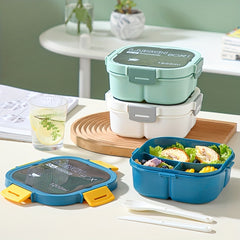 Insulated Lunch Box Divided Microwave Bento Box Leakproof Food Container