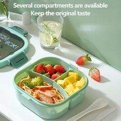Insulated Lunch Box Divided Microwave Bento Box Leakproof Food Container