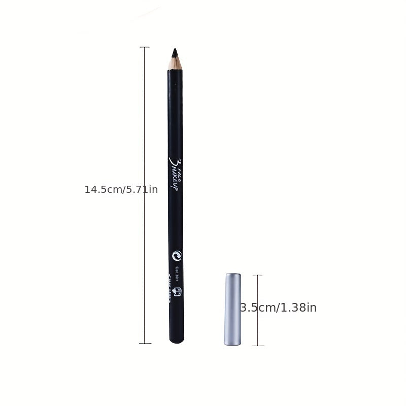 2pcs Eyebrow Pencil Carbon Eyeliner Dual-use Makeup Pen Smudge Proof