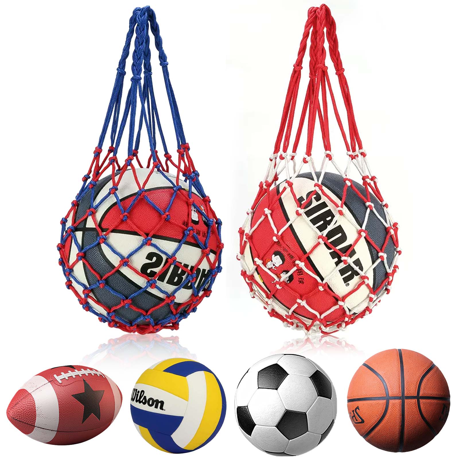 Nylon Ball Nets - Portable Storage Net for Sports Equipment