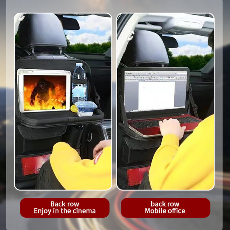 Car Backseat Storage Bag Tablet Holder Foldable Table