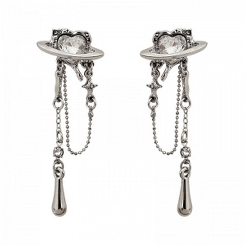 Tassel Earrings Creative Heart Planet Decor Daily Accessories Gift For Girls