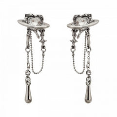 Tassel Earrings Creative Heart Planet Decor Daily Accessories Gift For Girls