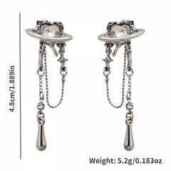 Tassel Earrings Creative Heart Planet Decor Daily Accessories Gift For Girls