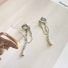 Tassel Earrings Creative Heart Planet Decor Daily Accessories Gift For Girls