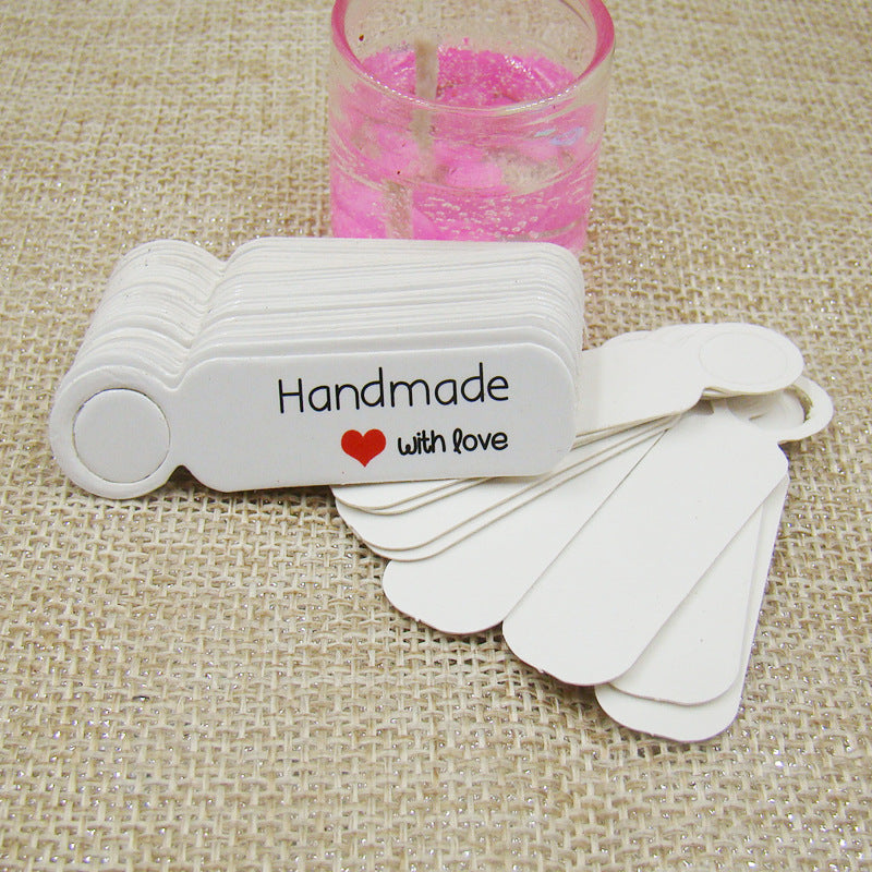 100pcs Baking Small Label DIY Jewelry Material Hangtag Bookmark Gift Card