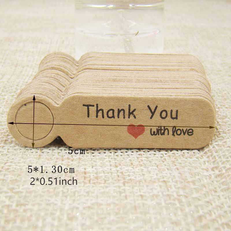 100pcs Baking Small Label DIY Jewelry Material Hangtag Bookmark Gift Card