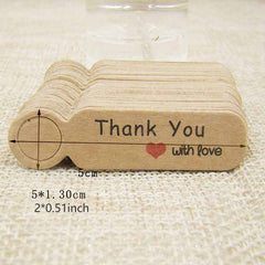 100pcs Baking Small Label DIY Jewelry Material Hangtag Bookmark Gift Card