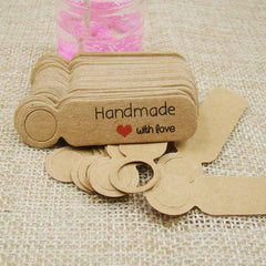 100pcs Baking Small Label DIY Jewelry Material Hangtag Bookmark Gift Card