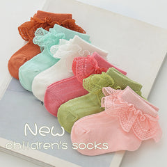 6pcs Girls Lace Ruffled Princess Socks Breathable Comfy Toddlers Children s Sock