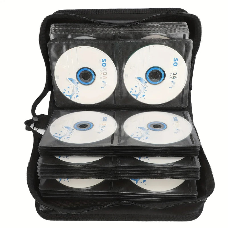 128 Capacity CD DVD Storage Organizer Portable Disc Storage Bag