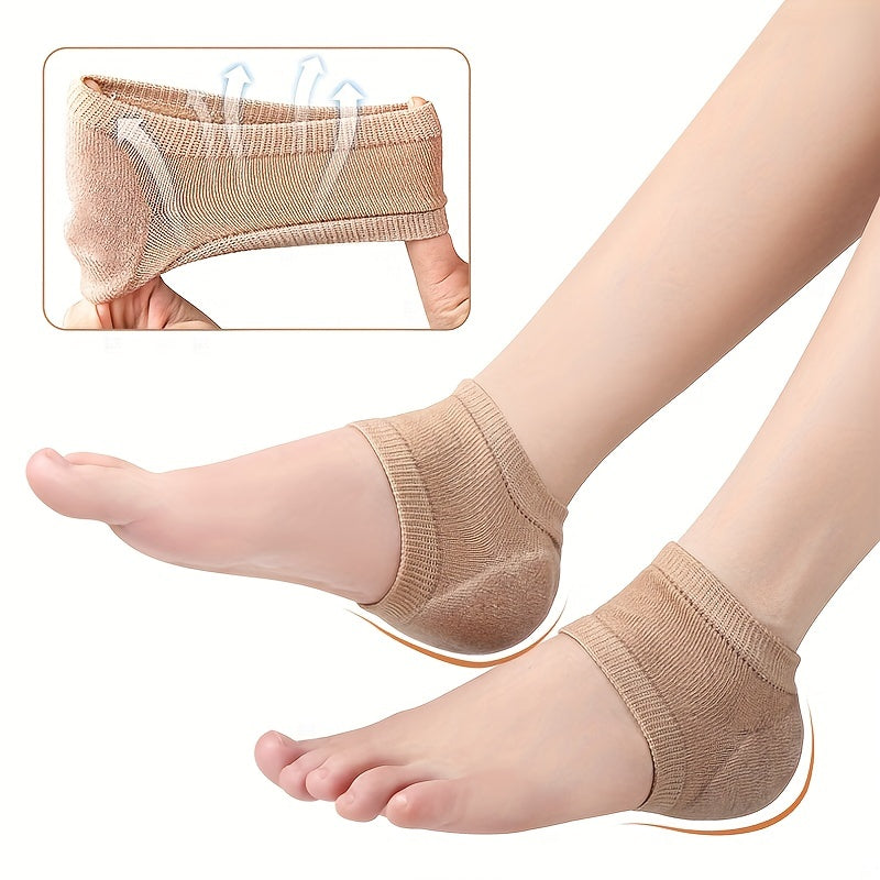 Gel Heel Protectors Silicone Heel Pads & Socks for Foot Care