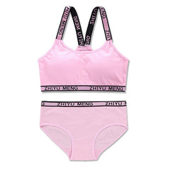Girls Cotton Padded Training Bra Panties Set