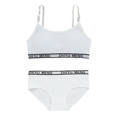 Girls Cotton Padded Training Bra Panties Set