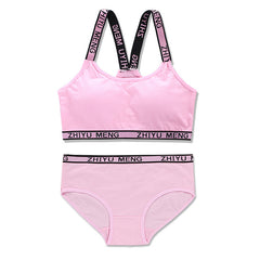 Girls Cotton Padded Training Bra Panties Set
