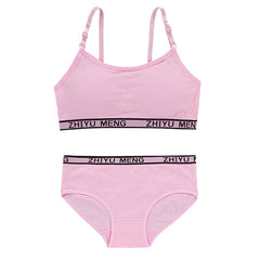 Girls Cotton Padded Training Bra Panties Set