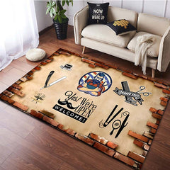 3D Printing Barbershop Pattern Christmas Carpet Door Floor Mat