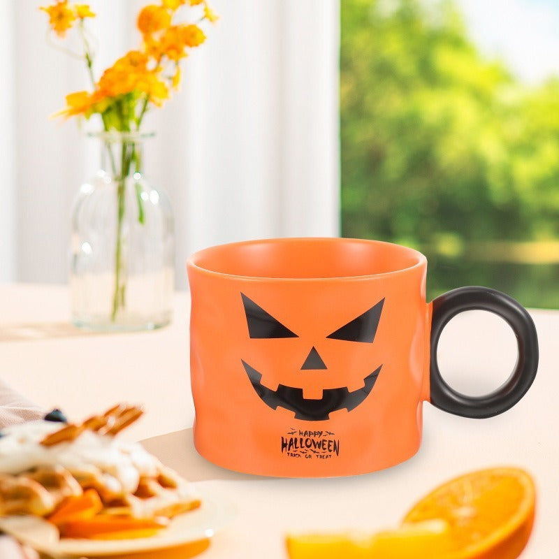 Halloween Pumpkin Coffee Mug Cartoon Ghost Water Cup