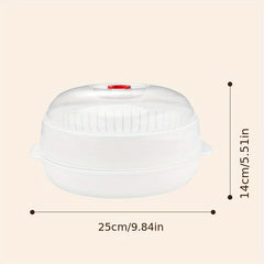 Microwave Steamer With Lid Vegetable Drain Steamer